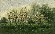 Charles Francois Daubigny Apple Trees in Blossom Spain oil painting artist